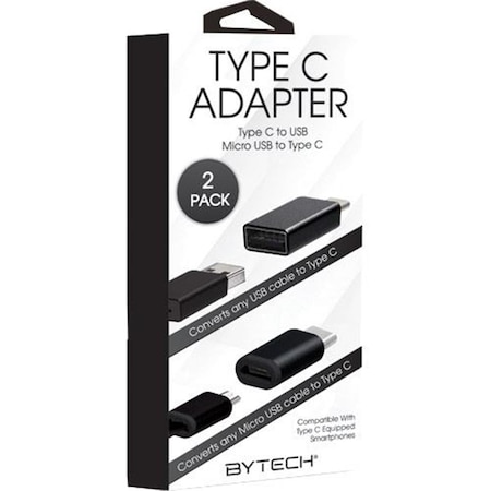 Bytech Bytech BYADCT104X2 Type C Adapter; Grey BYADCT104X2